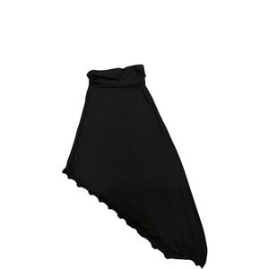 RSQ Black Asymmetrical Hem Strapless Maxi Skirt Dress